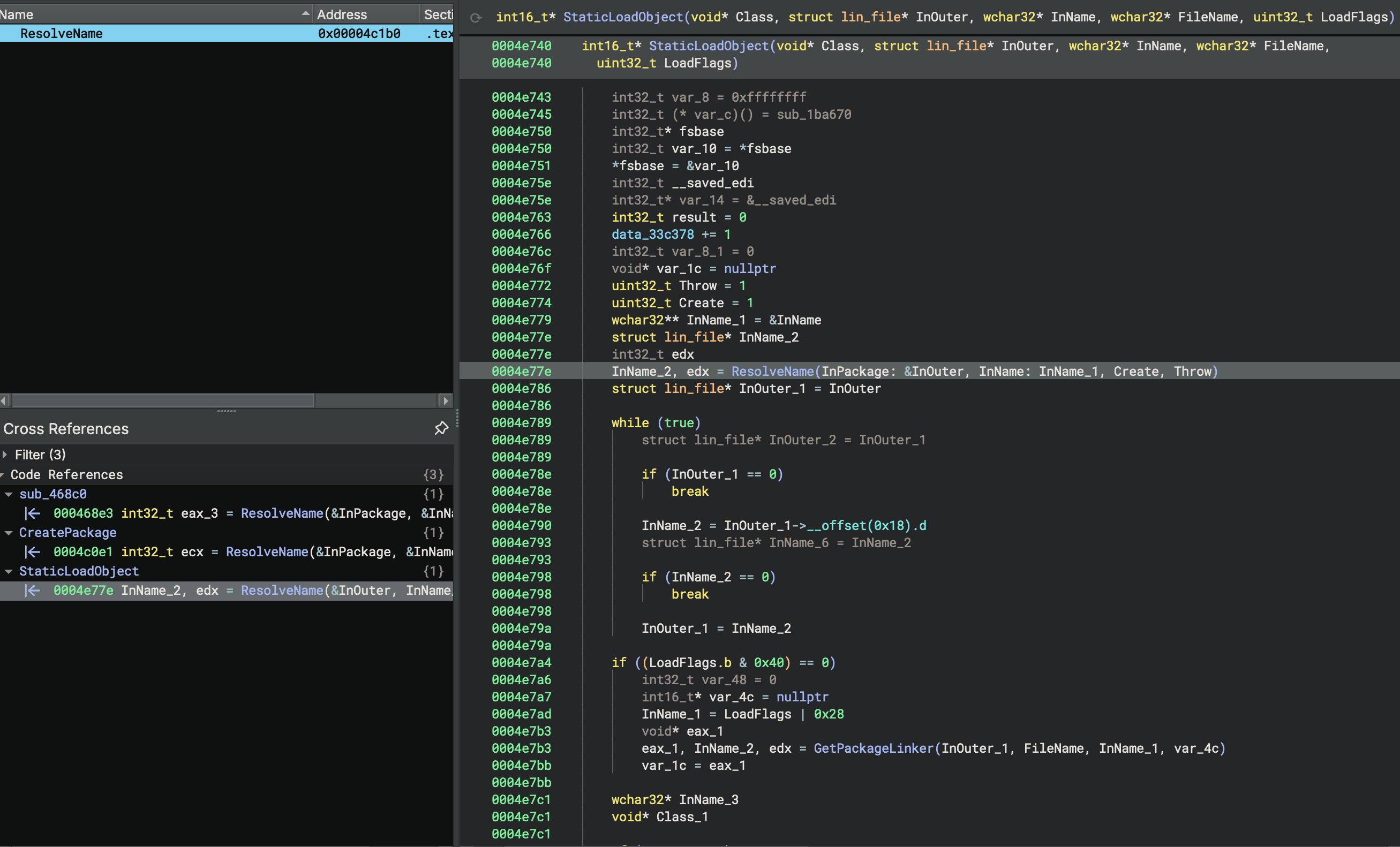 StaticLoadObject implementation